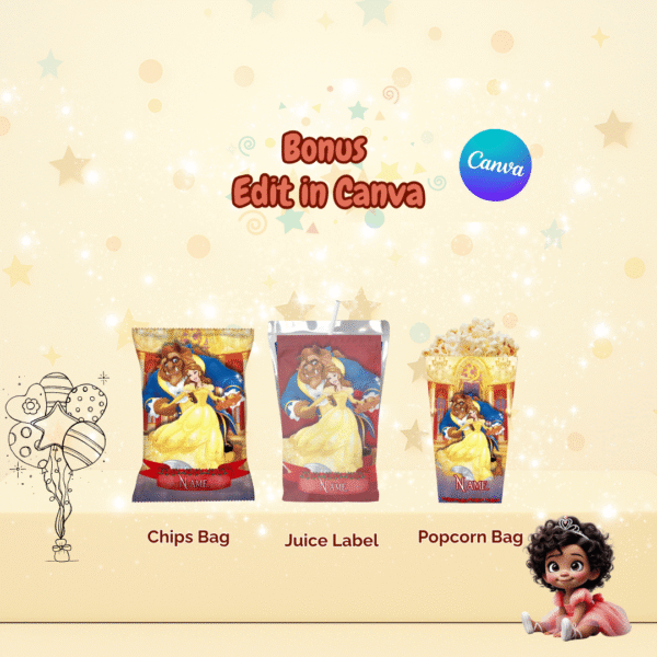 Beauty and the Beast Party Decorations Kit - Image 3
