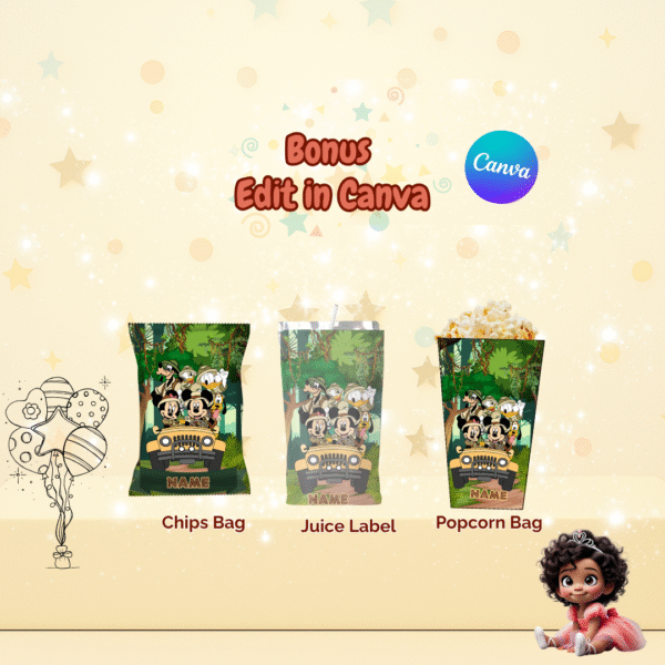 Mickey & Minnie Safari Party Decorations Kit - Image 11