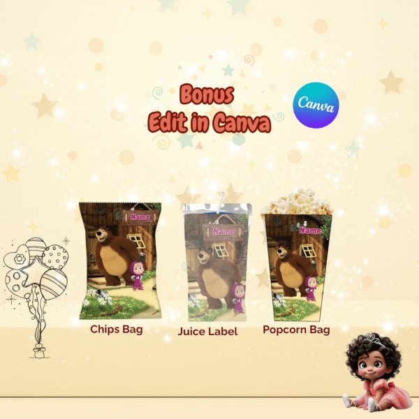 Masha and the Bear Party Decorations