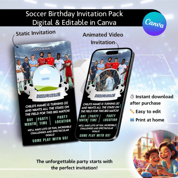 Soccer Birthday Invite