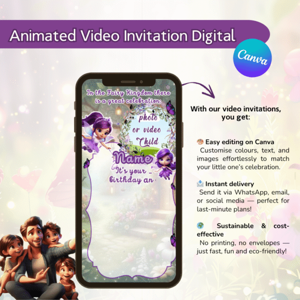 Fairies Birthday Invitation Kit - Image 2