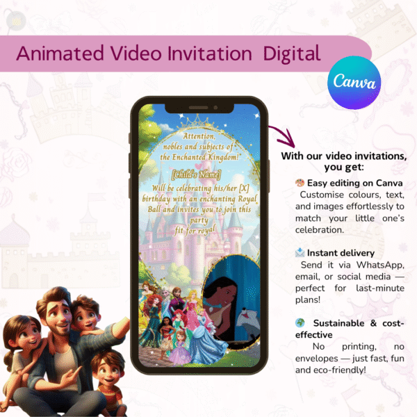 Princess Birthday Invitation Kit - Image 2