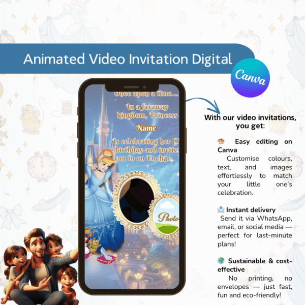 Cinderella Birthday Invitation Kit - Image 2
