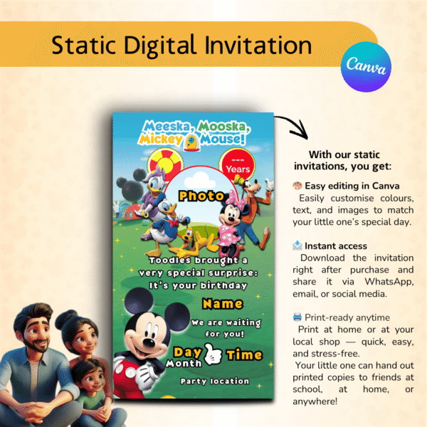 Mickey Mouse Birthday Invitation Kit - Image 3