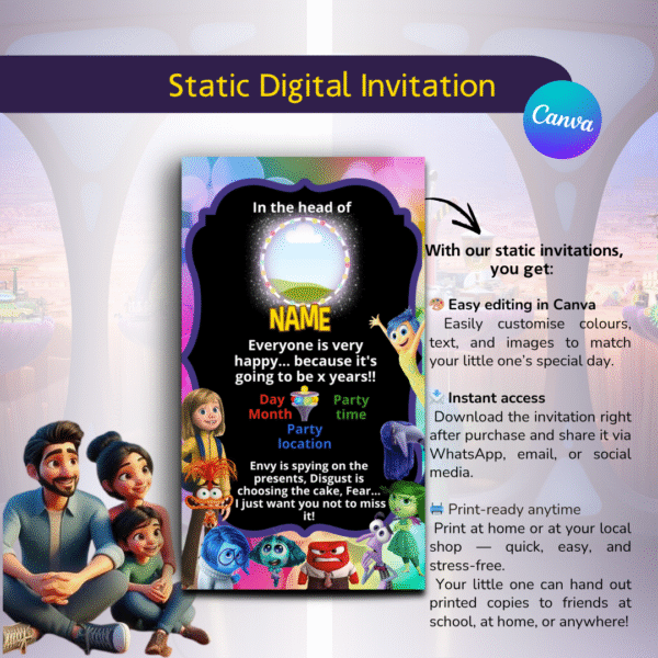 Inside Out Birthday Invitation