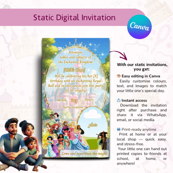 Princess Birthday Invitation Kit - Image 3