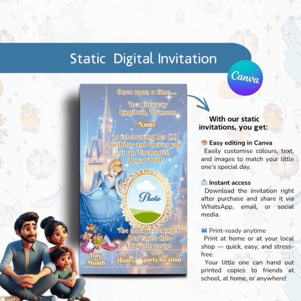 Cinderella Birthday Invitation Kit - Image 3