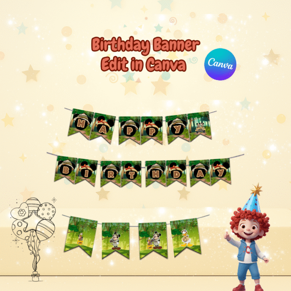 Mickey & Minnie Safari Party Decorations Kit - Image 3
