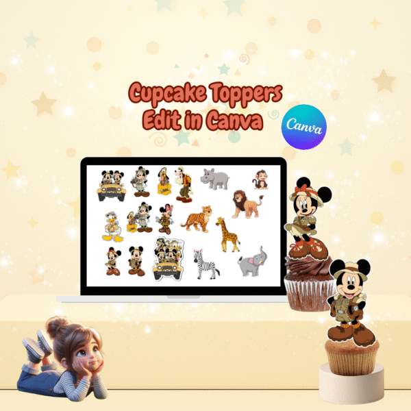 Mickey & Minnie Safari Party Decorations Kit - Image 7