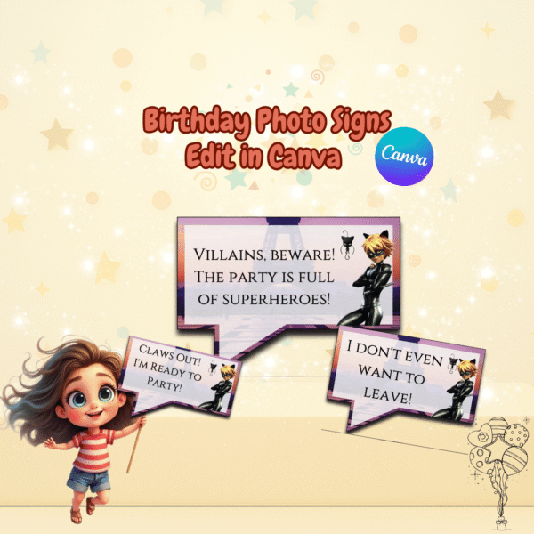 Cat Noir Party Decorations Kit - Image 7