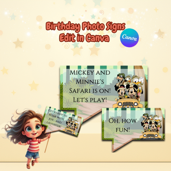 Mickey & Minnie Safari Party Decorations Kit - Image 5