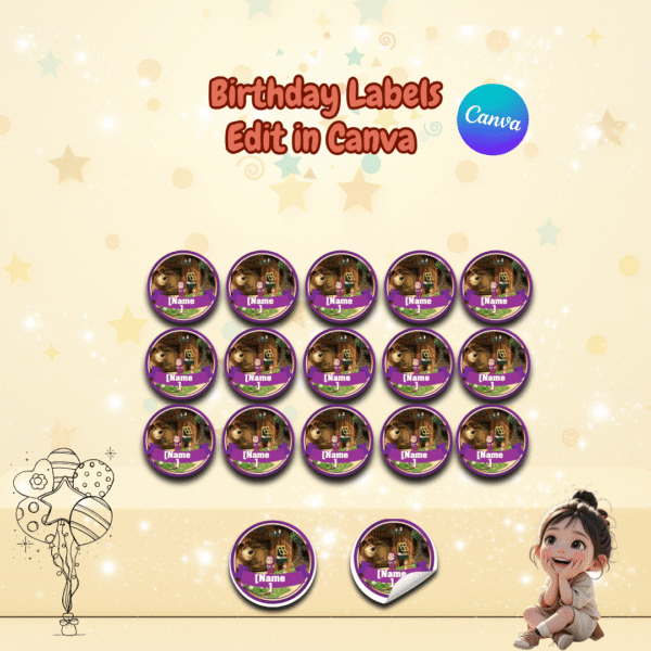 Masha and the Bear Party Decorations Kit - Image 7